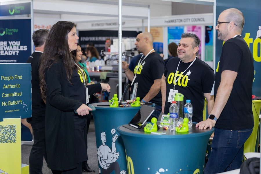 SmallBiz exhibitors speaking directly with decision-makers on the expo floor